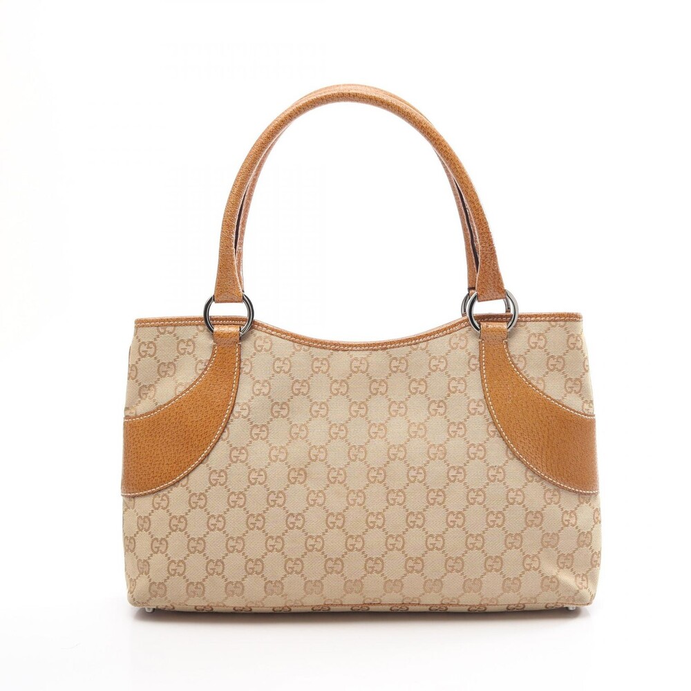 Gucci Gg Canvas Hand Tote Bag Leather #297161G47B